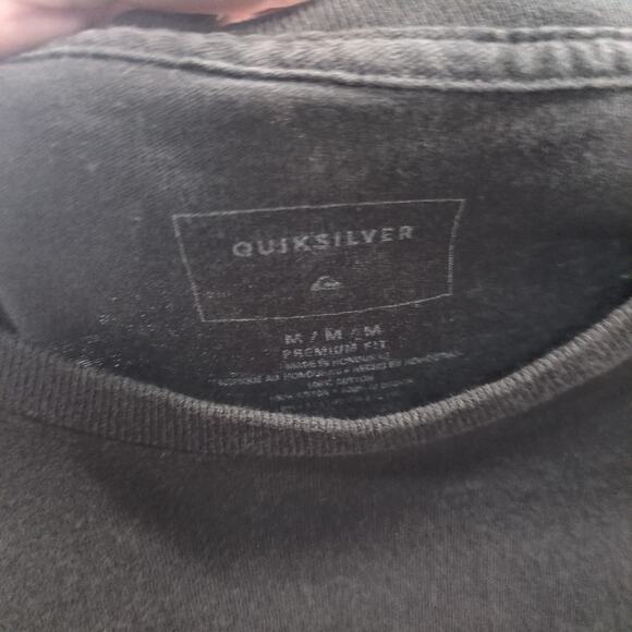 Quiksilver Crop Top Shirt Womens M Black Cropped Retro Y2K Skater - Picture 5 of 7